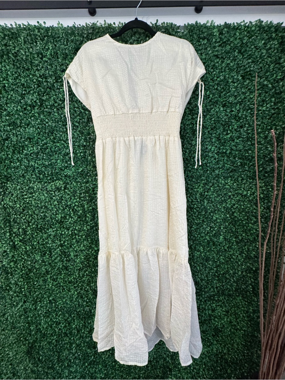 cream long dress